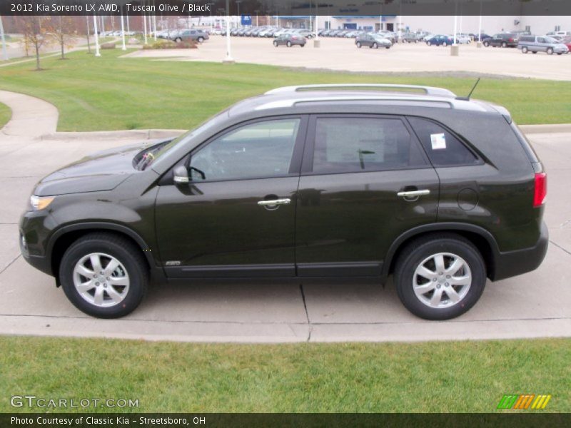 Tuscan Olive / Black 2012 Kia Sorento LX AWD