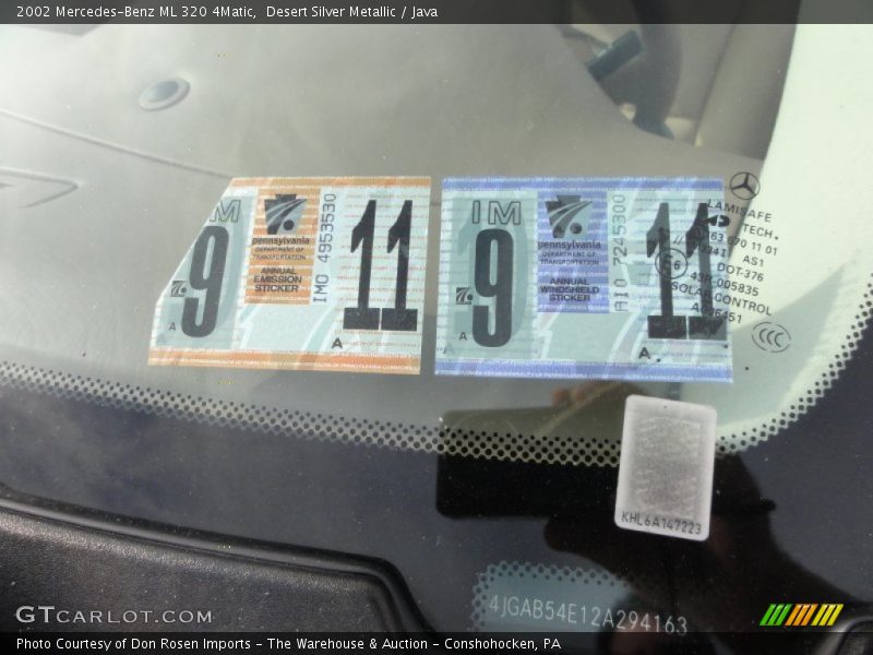 Desert Silver Metallic / Java 2002 Mercedes-Benz ML 320 4Matic