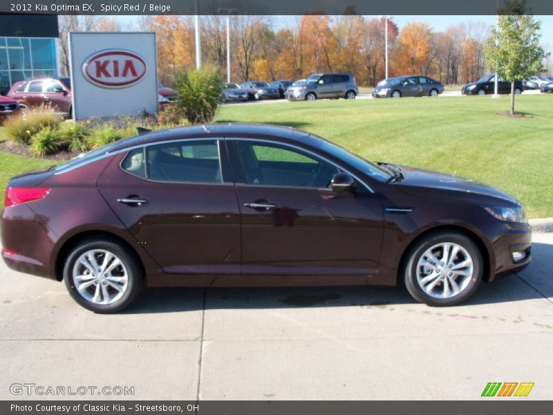 Spicy Red / Beige 2012 Kia Optima EX