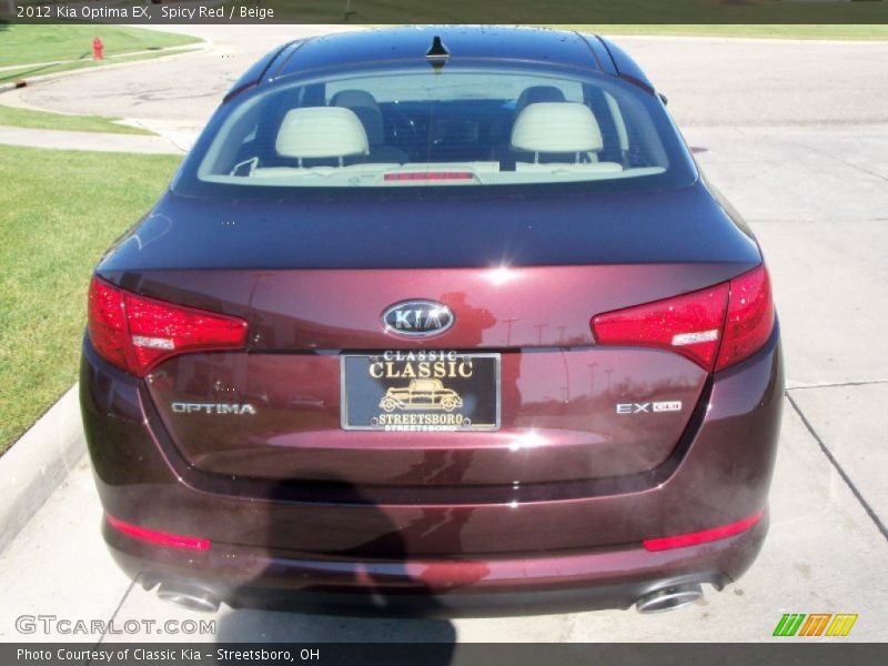 Spicy Red / Beige 2012 Kia Optima EX