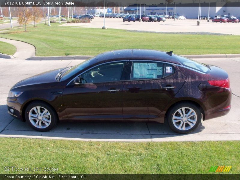 Spicy Red / Beige 2012 Kia Optima EX