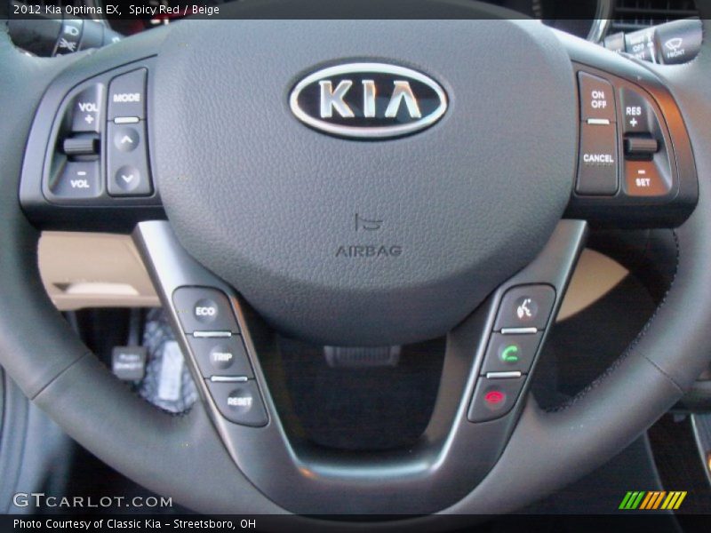 Spicy Red / Beige 2012 Kia Optima EX