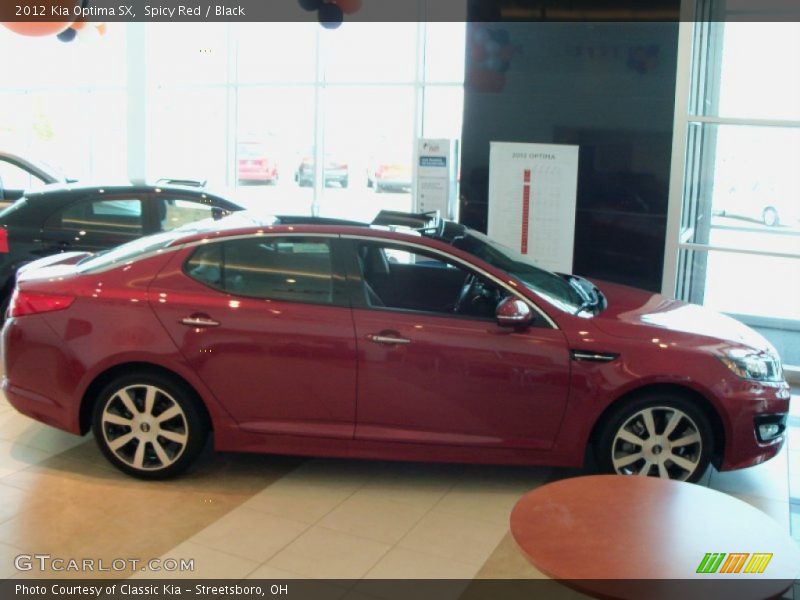 Spicy Red / Black 2012 Kia Optima SX
