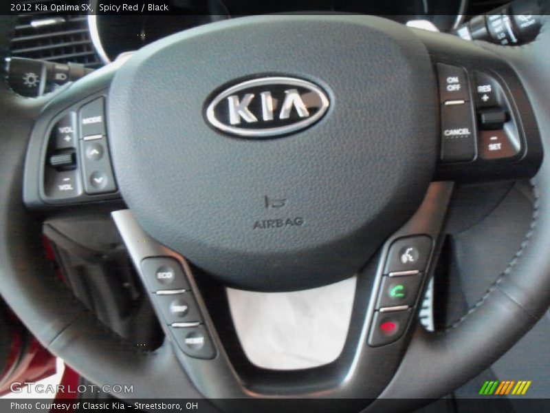 Spicy Red / Black 2012 Kia Optima SX