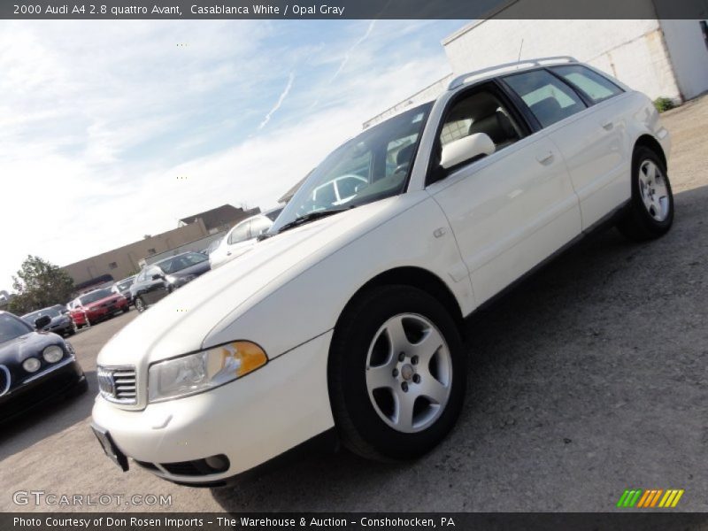 Casablanca White / Opal Gray 2000 Audi A4 2.8 quattro Avant