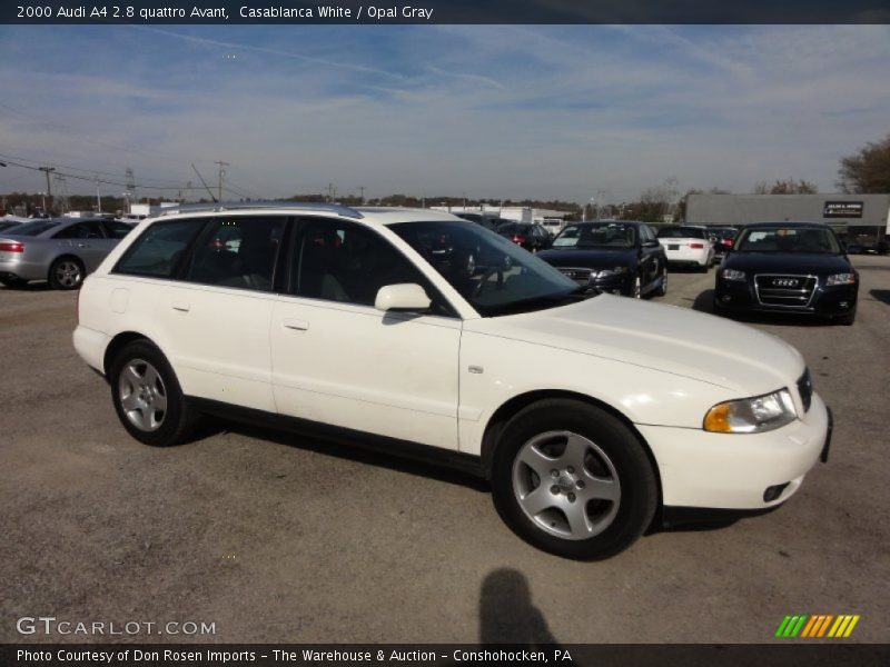 Casablanca White / Opal Gray 2000 Audi A4 2.8 quattro Avant