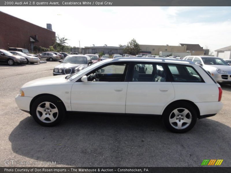 Casablanca White / Opal Gray 2000 Audi A4 2.8 quattro Avant
