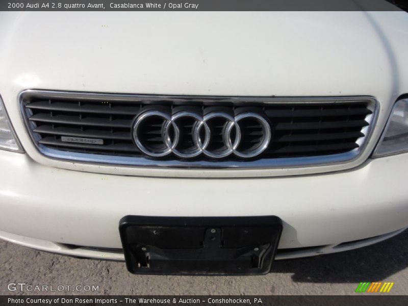 Casablanca White / Opal Gray 2000 Audi A4 2.8 quattro Avant
