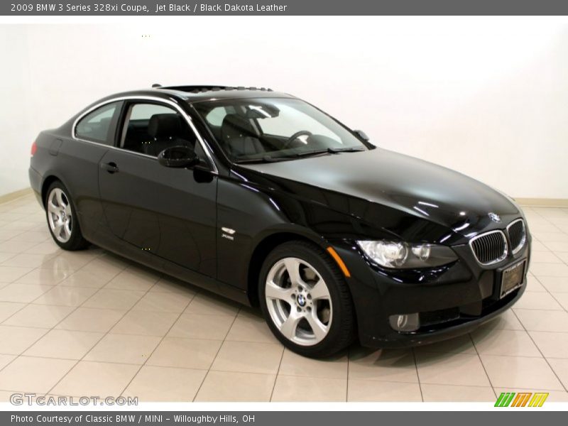 Jet Black / Black Dakota Leather 2009 BMW 3 Series 328xi Coupe