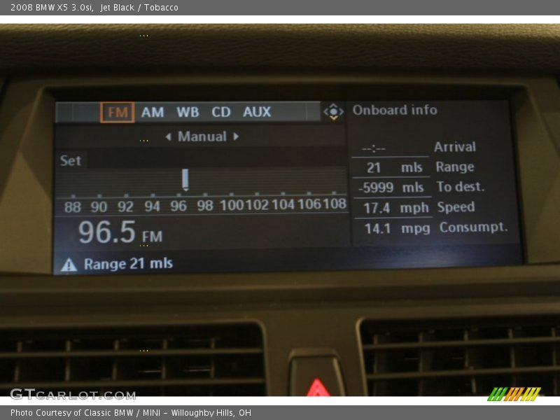 Jet Black / Tobacco 2008 BMW X5 3.0si