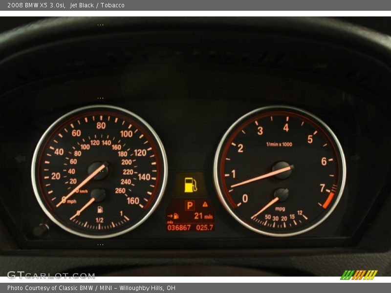 Jet Black / Tobacco 2008 BMW X5 3.0si