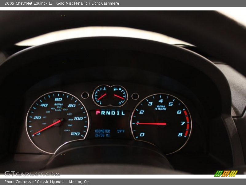 Gold Mist Metallic / Light Cashmere 2009 Chevrolet Equinox LS