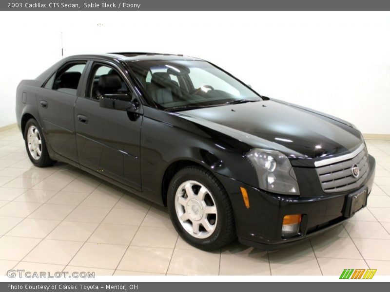 Sable Black / Ebony 2003 Cadillac CTS Sedan