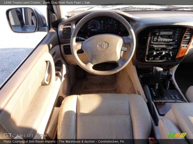 Dark Gray River Rock Pearl / Oak 1998 Toyota Land Cruiser