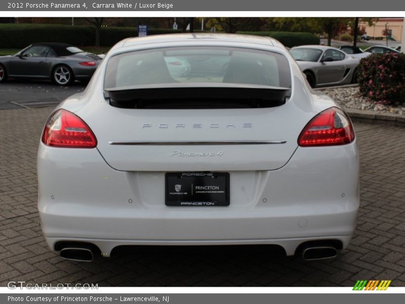 Carrara White / Luxor Beige 2012 Porsche Panamera 4