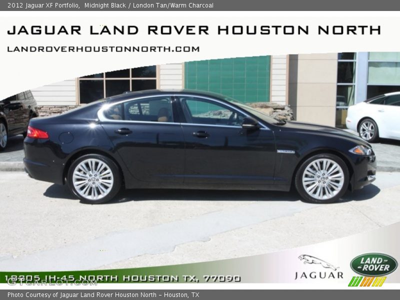 Midnight Black / London Tan/Warm Charcoal 2012 Jaguar XF Portfolio