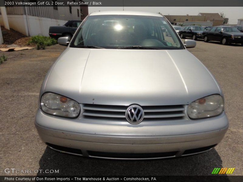 Reflex Silver / Black 2003 Volkswagen Golf GL 2 Door