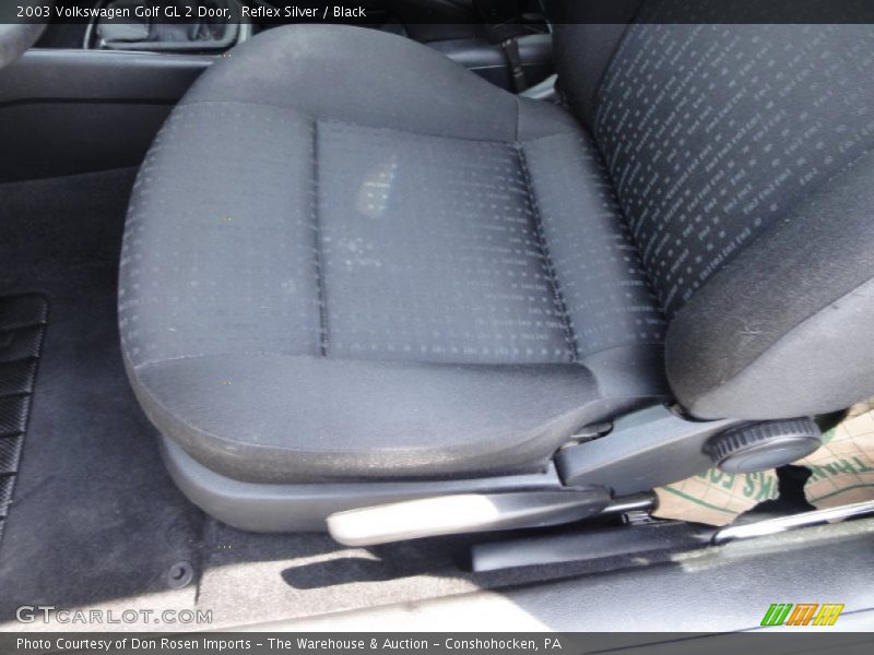Reflex Silver / Black 2003 Volkswagen Golf GL 2 Door