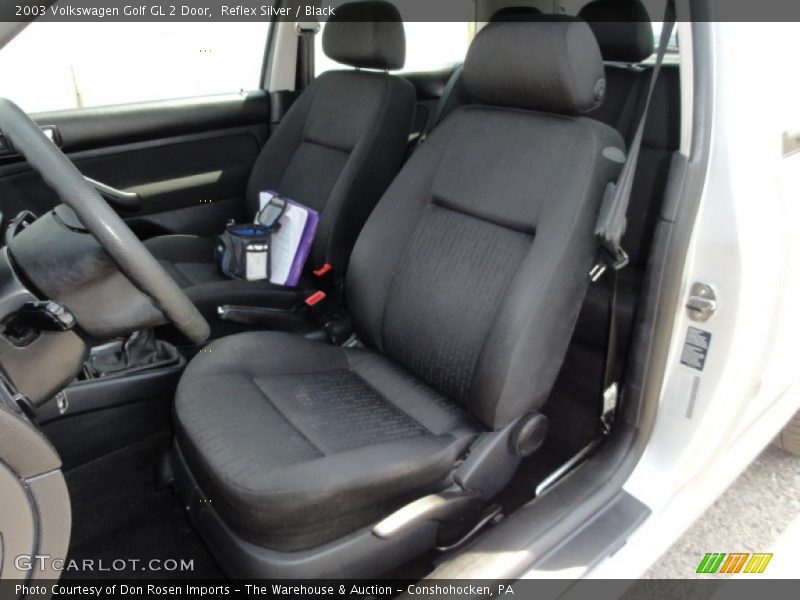 Reflex Silver / Black 2003 Volkswagen Golf GL 2 Door