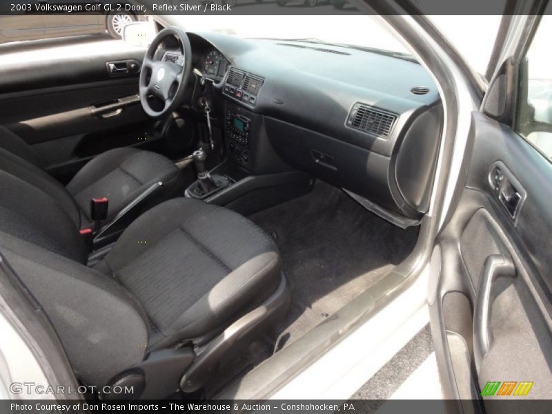 Reflex Silver / Black 2003 Volkswagen Golf GL 2 Door