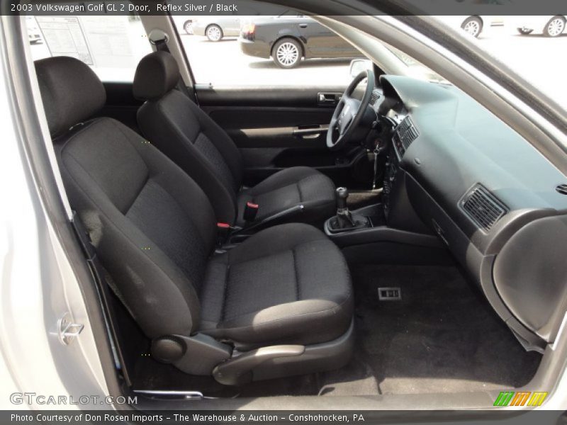 Reflex Silver / Black 2003 Volkswagen Golf GL 2 Door