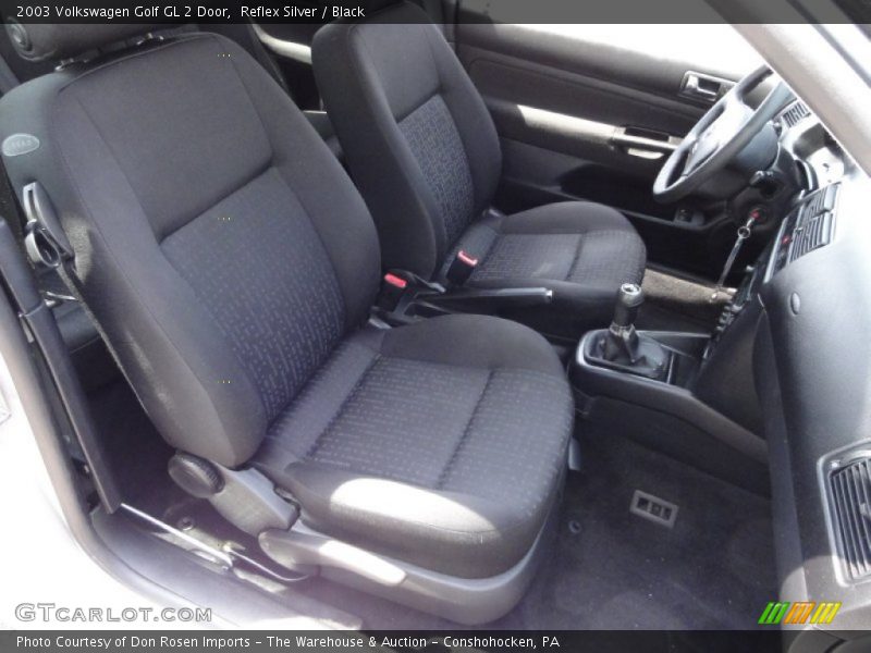 Reflex Silver / Black 2003 Volkswagen Golf GL 2 Door