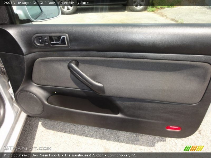 Reflex Silver / Black 2003 Volkswagen Golf GL 2 Door