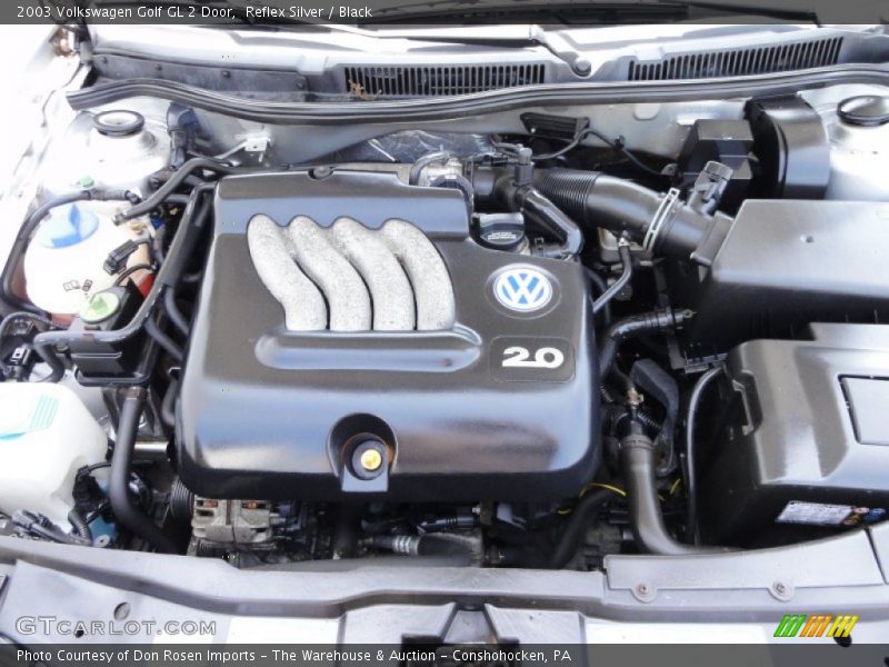 Reflex Silver / Black 2003 Volkswagen Golf GL 2 Door