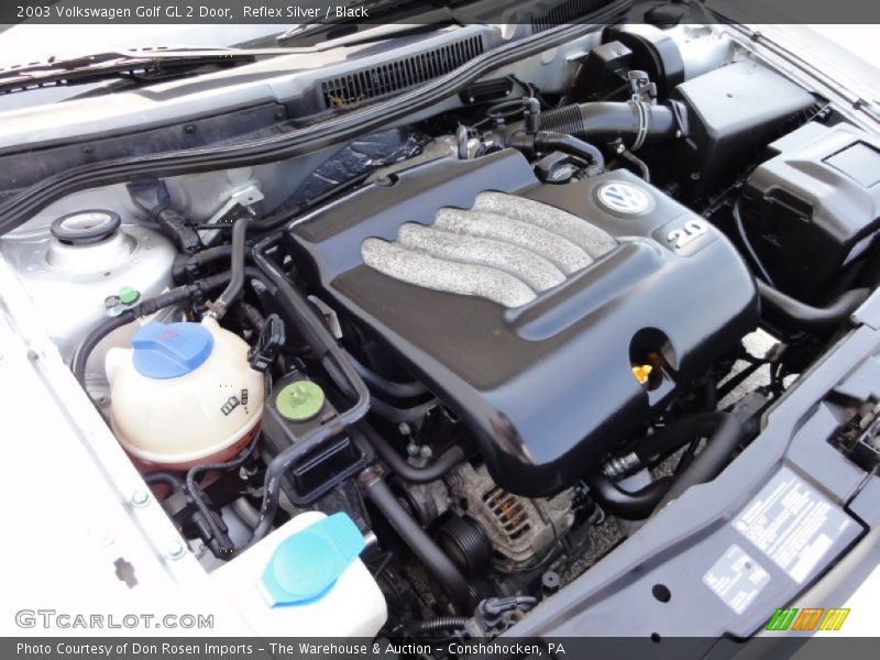 Reflex Silver / Black 2003 Volkswagen Golf GL 2 Door