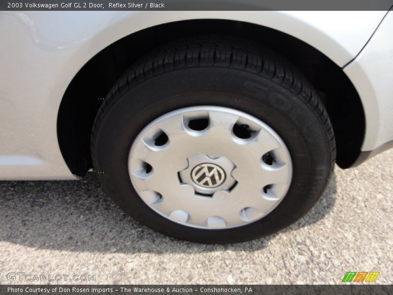 Reflex Silver / Black 2003 Volkswagen Golf GL 2 Door