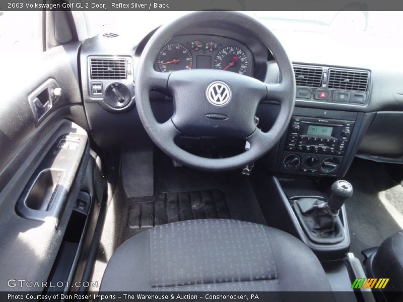 Reflex Silver / Black 2003 Volkswagen Golf GL 2 Door