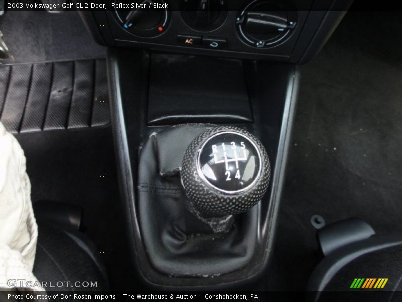 Reflex Silver / Black 2003 Volkswagen Golf GL 2 Door