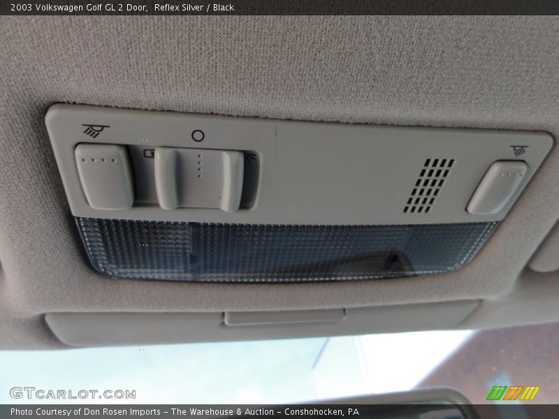 Reflex Silver / Black 2003 Volkswagen Golf GL 2 Door