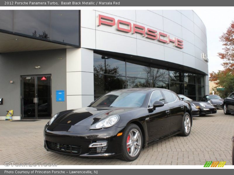 Basalt Black Metallic / Marsala Red 2012 Porsche Panamera Turbo