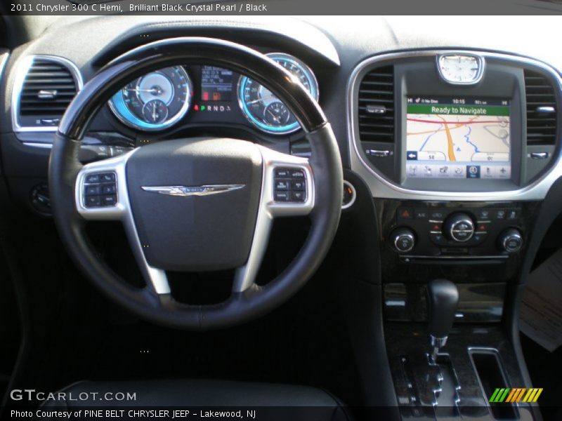 Brilliant Black Crystal Pearl / Black 2011 Chrysler 300 C Hemi