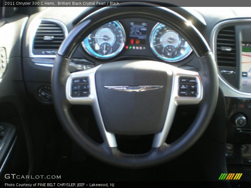 Brilliant Black Crystal Pearl / Black 2011 Chrysler 300 C Hemi