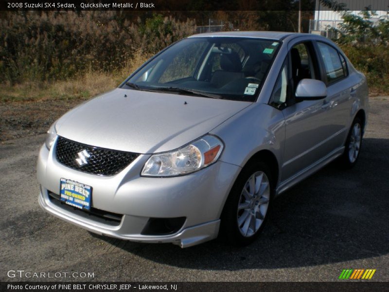 Quicksilver Metallic / Black 2008 Suzuki SX4 Sedan