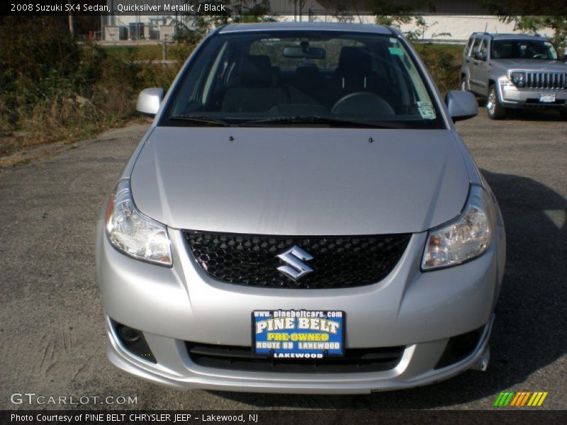 Quicksilver Metallic / Black 2008 Suzuki SX4 Sedan