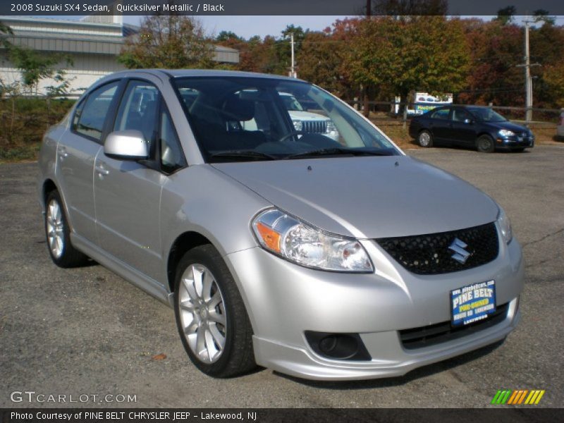 Quicksilver Metallic / Black 2008 Suzuki SX4 Sedan