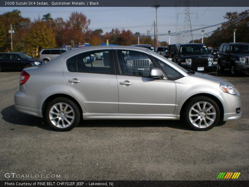 Quicksilver Metallic / Black 2008 Suzuki SX4 Sedan