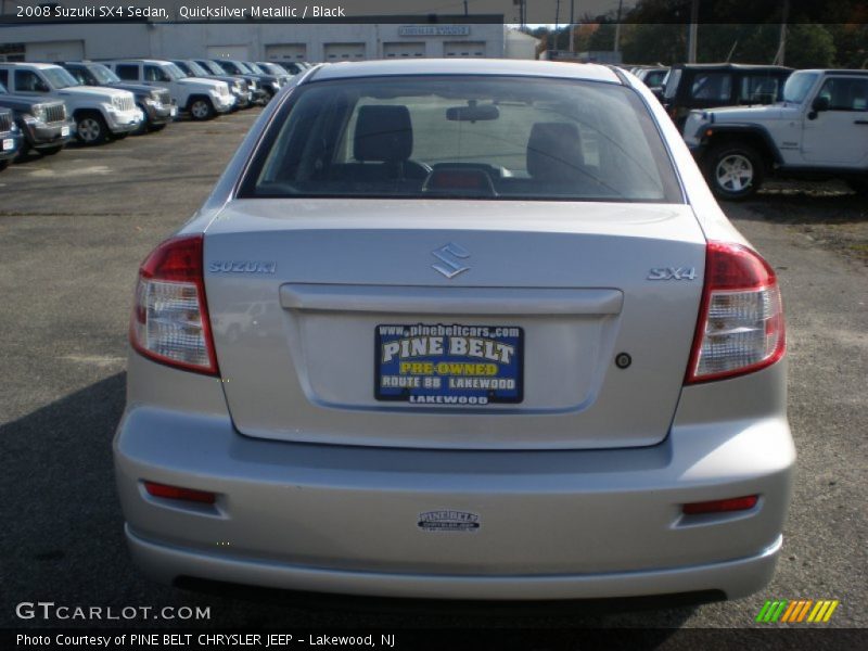 Quicksilver Metallic / Black 2008 Suzuki SX4 Sedan