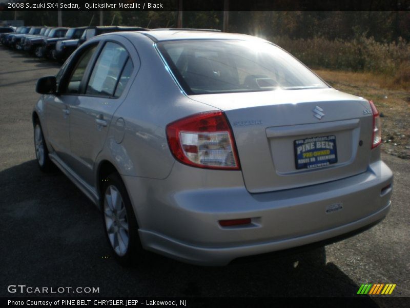Quicksilver Metallic / Black 2008 Suzuki SX4 Sedan