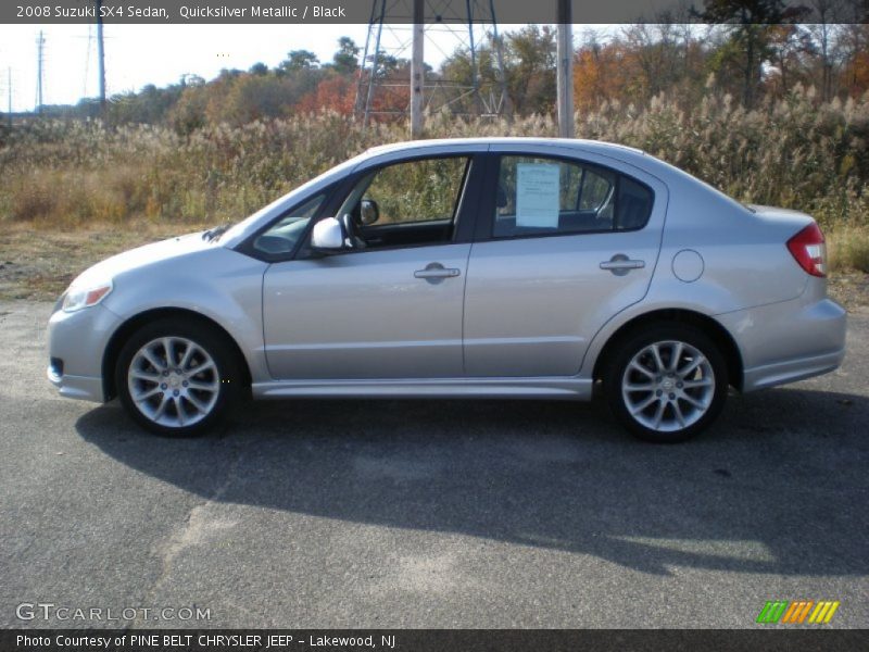 Quicksilver Metallic / Black 2008 Suzuki SX4 Sedan