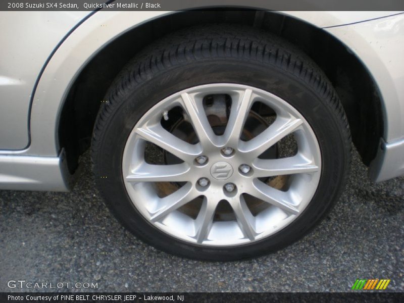 Quicksilver Metallic / Black 2008 Suzuki SX4 Sedan