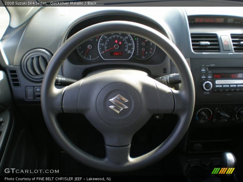 Quicksilver Metallic / Black 2008 Suzuki SX4 Sedan