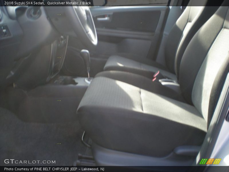 Quicksilver Metallic / Black 2008 Suzuki SX4 Sedan