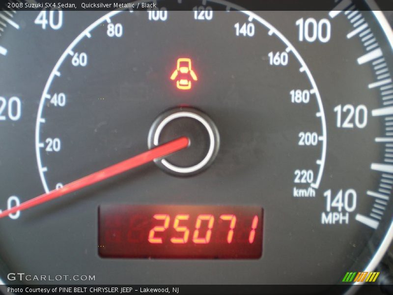 Quicksilver Metallic / Black 2008 Suzuki SX4 Sedan