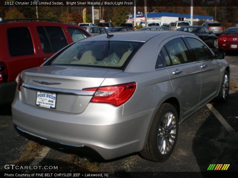 Bright Silver Metallic / Black/Light Frost 2012 Chrysler 200 Limited Sedan