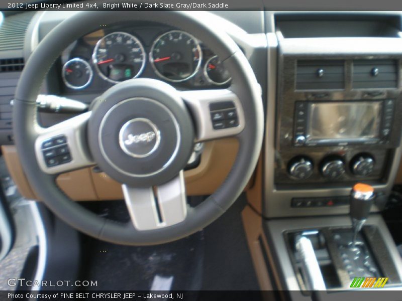 Bright White / Dark Slate Gray/Dark Saddle 2012 Jeep Liberty Limited 4x4