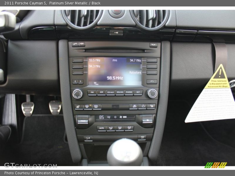 Platinum Silver Metallic / Black 2011 Porsche Cayman S